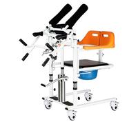Chaise de transfert hydraulique pour patient, ouverture à 180 °, fauteuil roulant d'allaitement réglable pour personnes âgées, capacité de 150 kg, noir