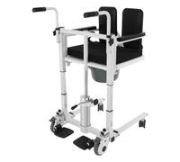 Chaise de transfert hydraulique pour patients - Siège divisé à 180° - Chaise de douche avec roulettes jusqu'à 150 kg - Chaise de transport - Chaise de toilette pour personnes âgées malades