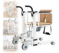 Chaise De Transfert Multifonctionnelle, Fauteuil élévateur De Transfert Patient Siège Divisé 180° Aide à Lever Le Chevet Pour Les Personnes âgées Paralysées Avec Pot, Capacité Charge 200 Kg