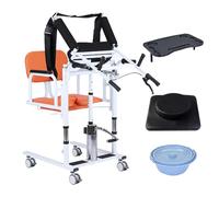 Chaise de transfert pour patient avec fonction douche roulante pour personnes âgées et handicapées, aide à la mobilité à domicile pour faciliter le transfert de lit et de canapé