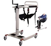 Chaise de transfert pour patient avec fonction élévatrice - Cadre en alliage d'acier pour personnes âgées et soins à domicile style fauteuil roulant