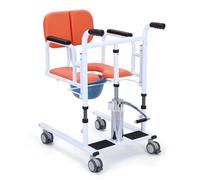 Chaise de transfert pour patient avec support de levage assisté pour le haut du corps, portable et réglable en hauteur pour une utilisation à la maison et à l'hôpital