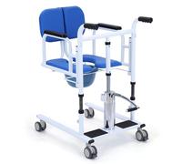 Chaise de transfert pour patient avec support de levage assisté pour le haut du corps, portable et réglable en hauteur pour une utilisation à la maison et à l'hôpital