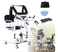 Chaise de transfert pour patient - Chaise d'allaitement 5 en 1 assise à debout, hauteur réglable, siège divisé à 180 ° pour personnes âgées et personnes âgées - Aide au transfert idéale pour un usage