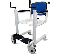 Chaise de transfert pour patient, chaise percée de douche multifonctionnelle, fauteuil roulant manuel pour soins aux personnes âgées, supporte jusqu'à 120 kg, idéal pour les soins infirmiers et un