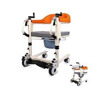 Chaise de transfert pour patient pour un usage domestique, élévateur portable pour fauteuil roulant avec base réglable et capacité de 136 kg, idéal pour les transferts du lit aux toilettes