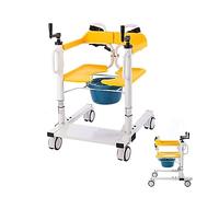 Chaise de transfert pour patient pour un usage domestique, élévateur portable pour fauteuil roulant avec base réglable et capacité de 136 kg, idéal pour les transferts du lit aux toilettes