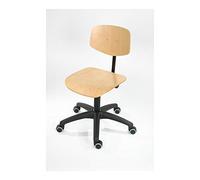 STIER Chaise de travail à roulettes STIER, hauteur d'assise 450-640 mm, hêtre naturel Quantité:1