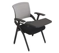 Chaise de travail en maille de qualité supérieure avec grand tableau d'écriture Fauteuil simple pour les établissements de formation (couleur : B taille : 57 x 50 x 85 cm)