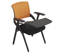 Chaise de travail en maille de qualité supérieure avec grand tableau d'écriture pour fauteuil simple utilisation dans les établissements de formation (couleur : taille E : 57 x 50 x 85 cm)