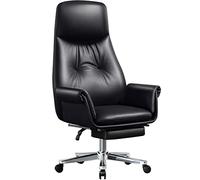 Chaise de travail ergonomique à dossier haut - Grand angle réglable de 135° avec repose-pieds rétractable et réglage de la hauteur, supporte 150 kg (kaki)