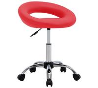 Chaise de Travail Roulante Blanc Similicuir Salon de Beauté Bureau vidaXL