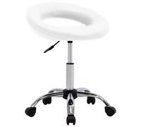 Chaise de bureau vidaxl interieur non pliable en plastique H. 55 cm blanc Blanc G