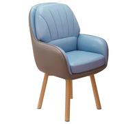 Chaise de vanité de maquillage bleu chaise de bureau ergonomique avec des accounes en bois massif parfaits pour l'ordinateur de chambre à coucher Utilisez Escritoro élégant et confortable Silla