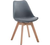 Chaise de visiteur Borneo V2 similicuir , Gris/Nature Gris G