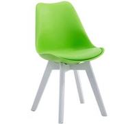 Chaise de visiteur Borneo V2 similicuir , Vert/Blanc Vert G