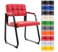 Chaise de visiteur Canada B - CLP - Rouge - Métal - Simili 84 cm