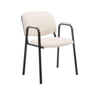 Chaise de visiteur Ken PRO similicuir , Crème