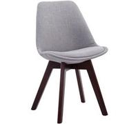 Chaise de visiteurs Borneo V2 en Tissu avec Piétement Noyer, couleur Gris Gris G
