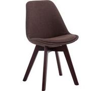 Chaise de visiteurs Borneo V2 en Tissu avec Piétement Noyer, couleur Marron Marron G