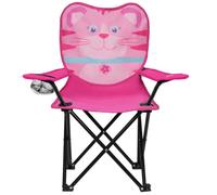 Chaise de voyage NILS CAMP NC3305 - chaise enfant pliable rose avec porte-gobelet, 1,15 kg, charge 100 kg