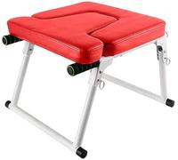 Chaise De Yoga Iversio, Chaise Inversée Multifonctionnelle De Fitness Assistée par Le Yoga, Tabouret D’équilibre sur Les Mains avec Tapis Doux Et Rampe De Sécur, Red and White