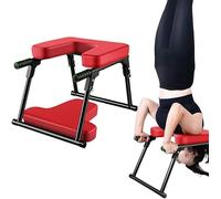 Chaise De Yoga Iversio, Chaise Inversée Multifonctionnelle De Fitness Assistée par Le Yoga, Tabouret D’équilibre sur Les Mains avec Tapis Doux Et Rampe De Sécur, Red and Black
