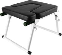 Chaise De Yoga Iversio, Chaise Inversée Multifonctionnelle De Fitness Assistée par Le Yoga, Tabouret D’équilibre sur Les Mains avec Tapis Doux Et Rampe De Sécur, Black and White
