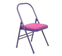 Chaise De Yoga Pilates,Chaise Auxiliaire Iyengar,Chaise Auxiliaire De Yoga Chaise De Yoga sans Dossier Antidérapante,Stable Et Durable avec Couvre-Pieds Antidérapants,Purple-Routine