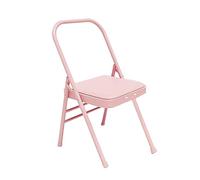 Chaise De Yoga Pilates,Chaise Auxiliaire Iyengar,Chaise Auxiliaire De Yoga Chaise De Yoga sans Dossier Antidérapante,Stable Et Durable avec Couvre-Pieds Antidérapants,Pink-Routine