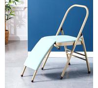 Chaise de yoga portable avec support lombaire - Tabouret pliable en métal pour les exercices d'étirement et de rotation - Chaise de yoga pliable robuste pour usage domestique - Siège assistant