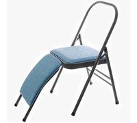 Chaise de yoga portable avec support lombaire - Tabouret pliable en métal pour les exercices d'étirement et de rotation - Chaise de yoga pliable robuste pour usage domestique - Siège assistant
