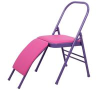 Chaise de yoga portable avec support lombaire - Tabouret pliable en métal pour les exercices d'étirement et de rotation - Chaise de yoga pliable robuste pour usage domestique - Siège assistant