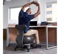 Chaise de yoga pour une meilleure posture et confort avec base et soutien du dos, chaise de bureau pour un meilleur équilibre et ergonomie