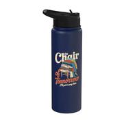 Chaise Demain Je Le Range Plus Tard Humour Stainless Steel Insulated Water Bottle