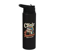 Chaise Demain Je Le Range Plus Tard Humour Stainless Steel Insulated Water Bottle