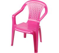 Chaise de jardin pour enfants en plastique - Rose, robuste et empilable - Monobloc pour jeu