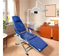 Chaise dentaire portable LED avec plateau et bol à crachette amovible, appuie-tête réglable pour hôpitaux et salons de beauté, 170 x 62 x 59 cm, 220 V