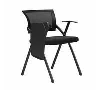 Chaise d'entraînement pliable avec table d'écriture et tableau blanc - Chaise de conférence portable - Noir - 56 x 54 x 83 cm - Idéal pour les réunions et les ateliers