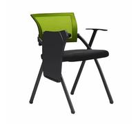 Chaise d'entraînement pliable avec table d'écriture et tableau blanc - Chaise de conférence portable - Noir - 56 x 54 x 83 cm - Idéal pour les réunions et les ateliers
