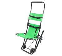 Chaise d'escalier manuelle à 4 roues, chaise roulante pliable en aluminium, chaise d'évacuation d'urgence portable, capacité de charge de 159 kg (vert)