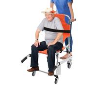 Chaise d'escalier manuelle, pliable, portable, pour escaliers pliables, charge maximale : 160 kg, pour maisons de retraite, pompiers, services de secours (orange)