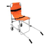 Chaise d'escalier médicale - Capacité de charge : 159 kg - En alliage d'aluminium - Pliable - Avec 2 ceintures de sécurité - Chaise d'évacuation pour le transport des patients - Chariot de sauvetage