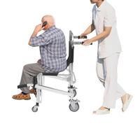 Chaise d'escalier pliable - Chaise d'escalier d'urgence pliable - Charge maximale : 160 kg - Pour maisons de retraite, pompiers, services d'urgence (noir)