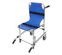 Chaise d'escalier pliable - Charge maximale : 160 kg - 4 roues - En alliage d'aluminium - Fonction de transport - Pour maison de retraite, hôpital, service de sauvetage - Pliable - Ceinture de