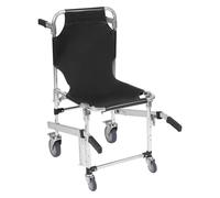 Chaise d'escalier pliable en aluminium, chaise d'évacuation EMS portable avec ceintures de sécurité et roues, jusqu'à 160 kg, chaise d'escalier de transport pour maisons, écoles, maisons de retraite