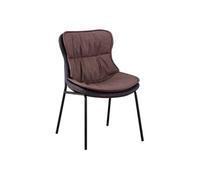 Chaise Design "Brady" 84cm Marron Clair & Foncé