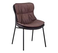 Chaise Design "Brady" 84cm Marron Clair & Foncé