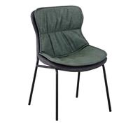 Chaise Design "Brady" 84cm Vert & Gris Foncé