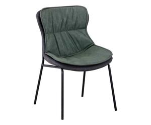 Chaise Design "Brady" 84cm Vert & Gris Foncé